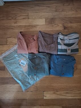 LOT/BULK Men's Casual Henley Shirt - Assorted Colors SAILWIND